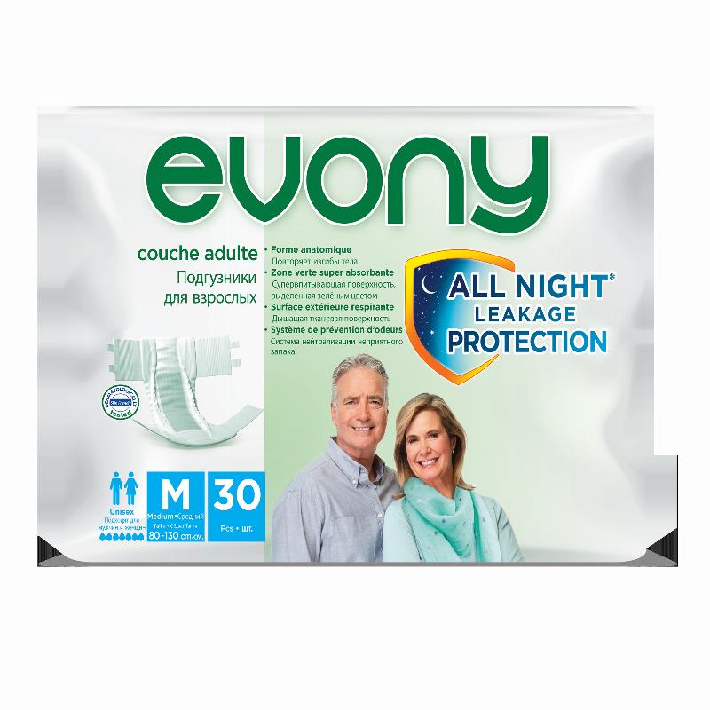 EVONY Підгузники д/дорослих "2" Medium 30 шт. 7%//4